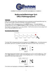 NotkunarleiÃ°beiningar fyrir ORLA RafmagnspÃ­anÃ³