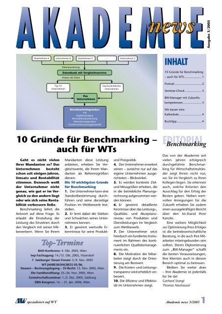 Ausgabe 3/2005 - WT-Akademie