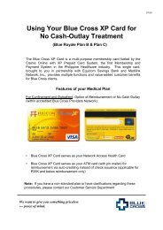 Using Your Blue Cross XP Card for No Cash-Outlay Treatment