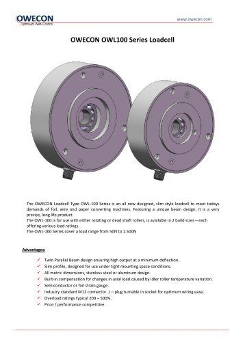 OWECON OWL100 Series Loadcell - Owecon.com