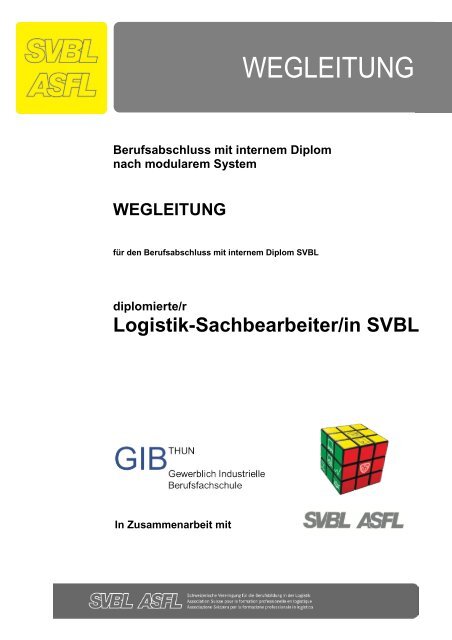 Wegleitung Logistik-Sachbearbeiter SVBL