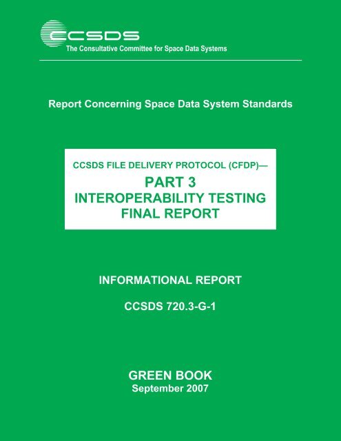 CCSDS File Delivery Protocol (CFDP)âPart 3: Interoperability ...