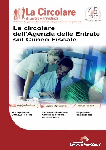 La circolare dell'Agenzia delle Entrate sul Cuneo Fiscale