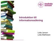 Introduktion till informationssökning - CMB Education