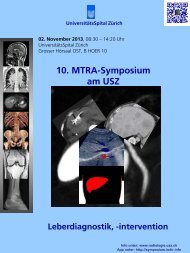 10. MTRA-Symposium am USZ - Radiologie - UniversitÃ¤tsSpital ZÃ¼rich