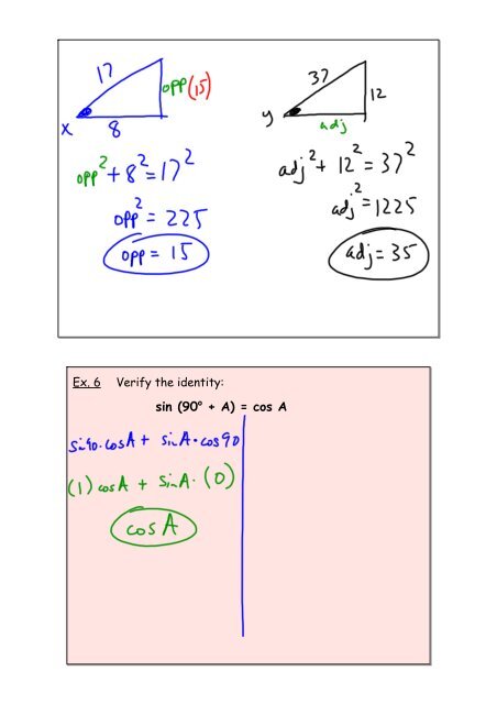 7.3 Sum and Difference Identities
