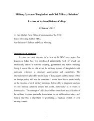 'Military System of Bangladesh and Civil Military Relations' Lecture ...