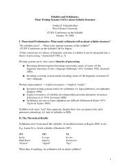 What Writing Systems Tell Us about Syllable Structure Amalia E ...