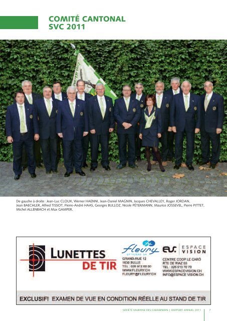 Rapport annuel 2011 - Les Tireurs Vaudois