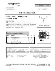 die specification switching transistor npn silicon
