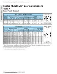 Sealed Reali-SlimÂ® Bearing Selections Type X - Kaydon Bearings