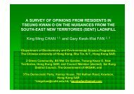 A SURVEY OF OPINIONS FROM RESIDENTS IN TSEUNG KWAN O ...