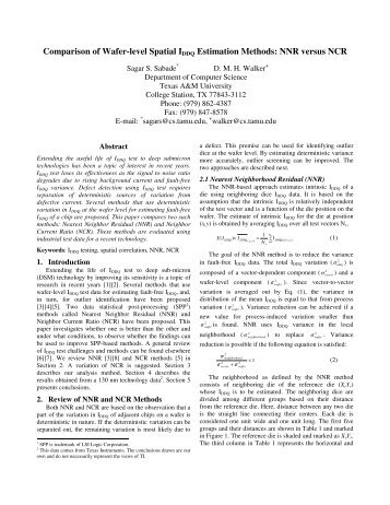 Comparison of Wafer-level Spatial IDDQ Estimation Methods: NNR ...