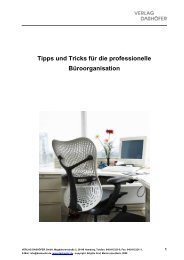 Tipps und Tricks für die professionelle ... - Verlag Dashöfer
