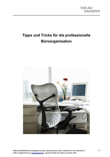 Tipps und Tricks für die professionelle ... - Verlag Dashöfer