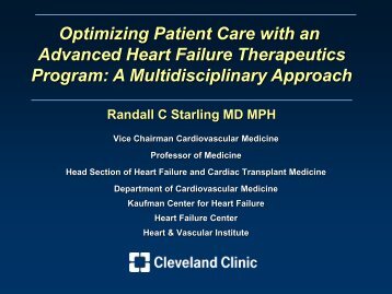 Optimizing Patient Care with an Advanced Heart Failure ...