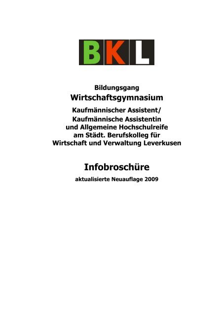 InfobroschÃ¼re - Berufskolleg Leverkusen