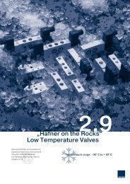 âHafner on the Rocksâ Low Temperature Valves - Hafner Pneumatik