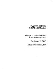 FAYETTE COUNTY ZONING ORDINANCE - E-Library