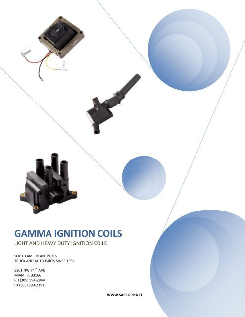 GAMMA IGNITION COILS - Sapcorp.net