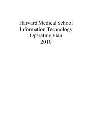 Harvard Medical School Information Technology ... - MyCourses