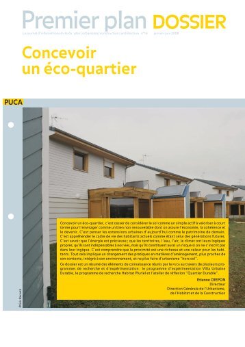 Concevoir un Ã©co quartier - MinistÃ¨re du DÃ©veloppement durable