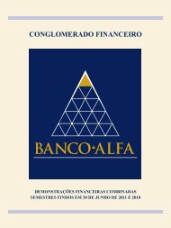 CONGLOMERADO FINANCEIRO - Banco Alfa
