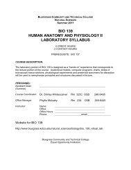 bio 139 human anatomy and physiology ii laboratory syllabus