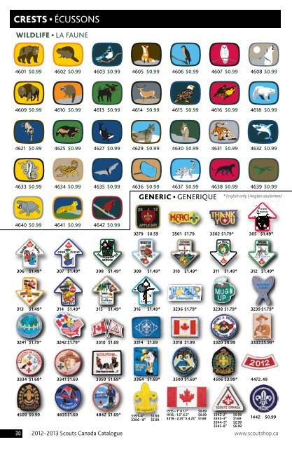 Scouts Canada Catalogue