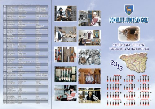 Calendarul bÃ¢lciurilor 2013 - Consiliul JudeÅ£ean Gorj