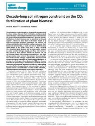 Decade-long soil nitrogen constraint on the CO2 fertilization of plant ...