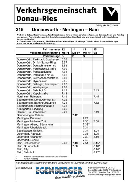 315 DonauwÃ¶rth - Mertingen â Rain - VDR