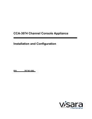 CCA-3074 Installation and Configuration Manual - Visara International