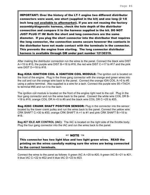 product installation instructions - Ron Francis Wiring