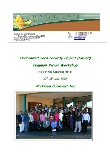 (HASSP) workshop documentation - FANRPAN