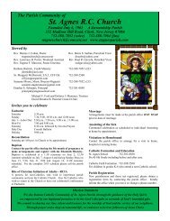 Weekly Bulletin - St. Agnes Parish