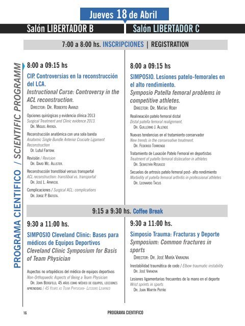 Symposium - AsociaciÃ³n Argentina de TraumatologÃ­a del Deporte