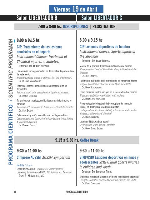 Symposium - AsociaciÃ³n Argentina de TraumatologÃ­a del Deporte