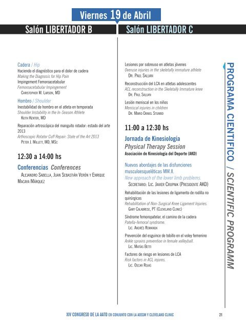 Symposium - AsociaciÃ³n Argentina de TraumatologÃ­a del Deporte