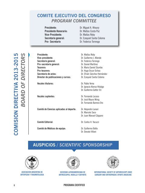 Symposium - AsociaciÃ³n Argentina de TraumatologÃ­a del Deporte