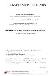 Informationsblatt für die potenziellen Mitglieder - Pensplan