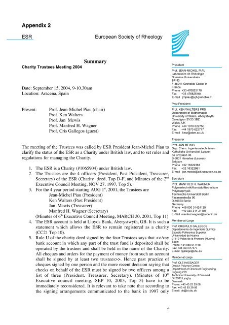 Minutes of the 6th Committee Meeting of the ESR, Friday, April 22 ...