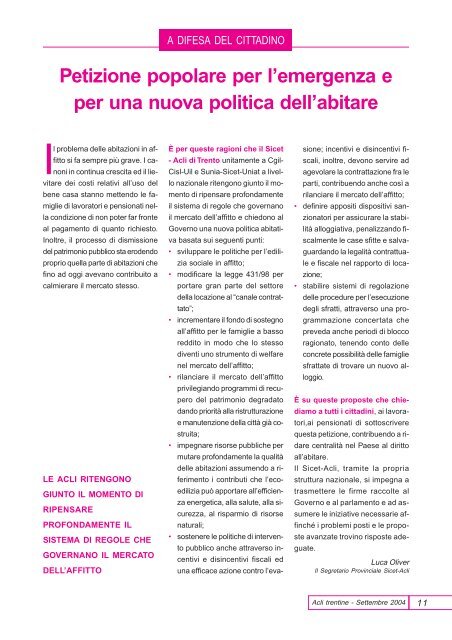 Acli Trentine SETTEMBRE 2004