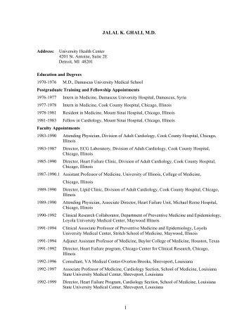 preparation of curriculum vitae