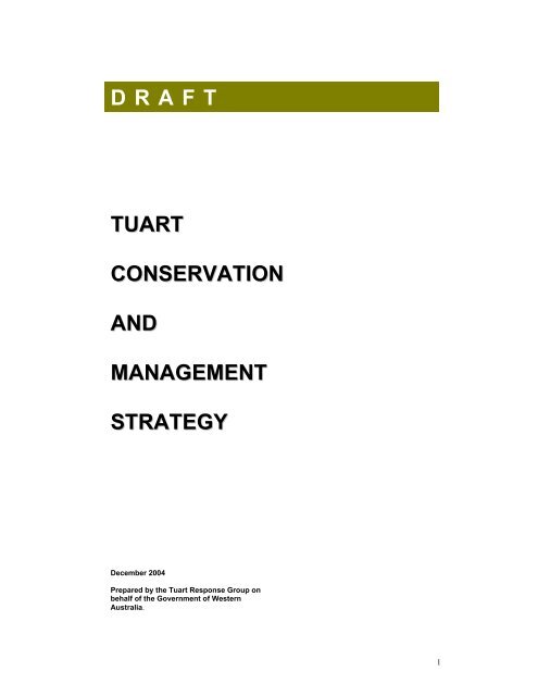 DRAFT Tuart Conservation and Management Strategy