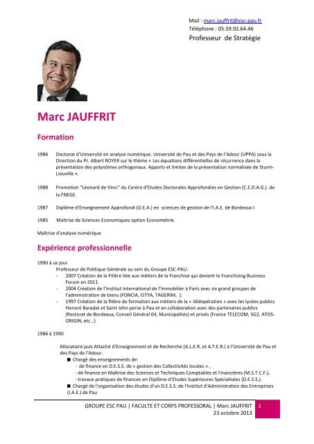 Marc JAUFFRIT - ESC Pau