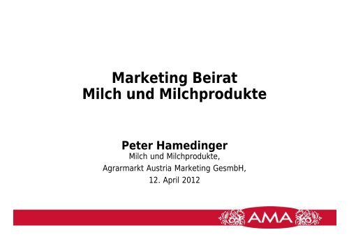 Marketing Beirat Milch und Milchprodukte