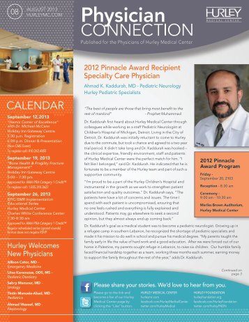 August - Hurley Medical Center Education & Research