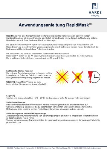 Anwendungsanleitung Rapid Mask