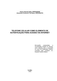 Telefone celular como elemento de autenticaÃ§Ã£o via Internet